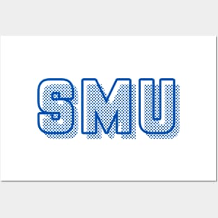 SMU Logo Dots Blue Posters and Art